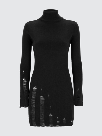 Abito dolcevita in costina destroyed