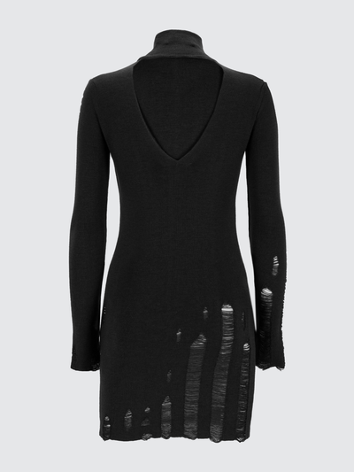 Abito dolcevita in costina destroyed