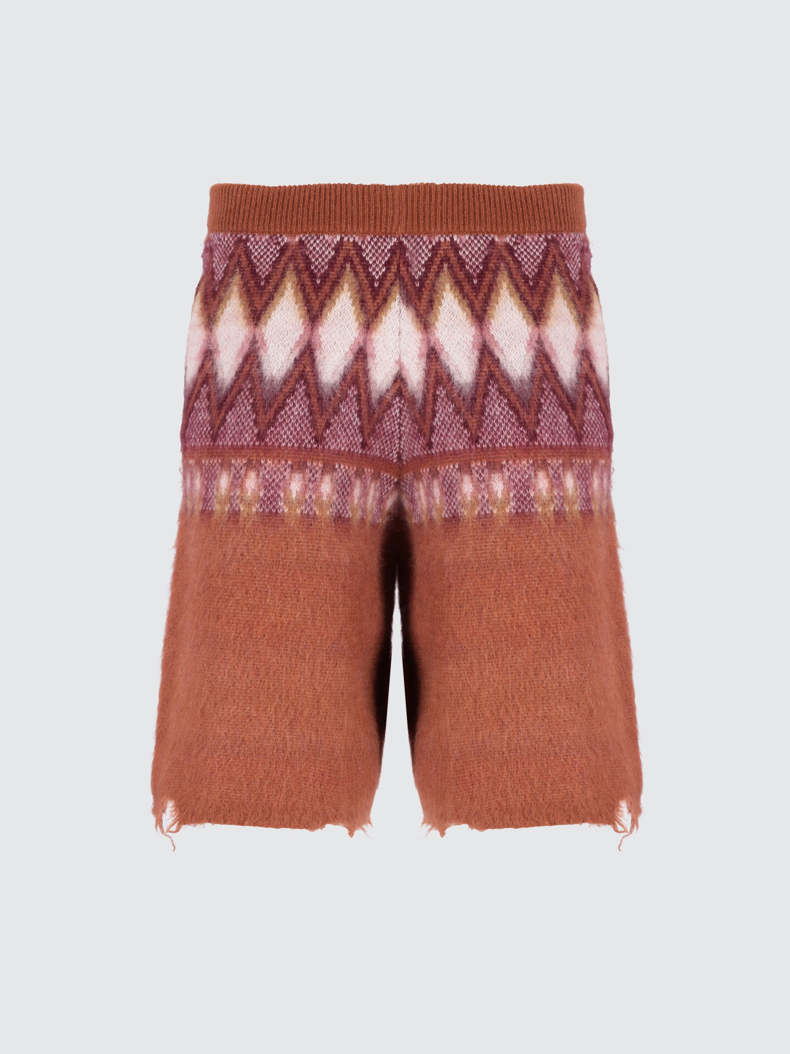 Bermuda in misto lana jacquard