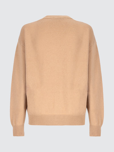 Cardigan in lana merinos e cashmere