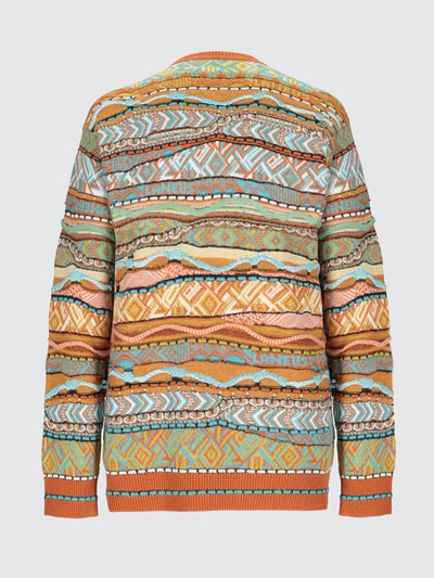 Cardigan in misto lana iconic jacquard