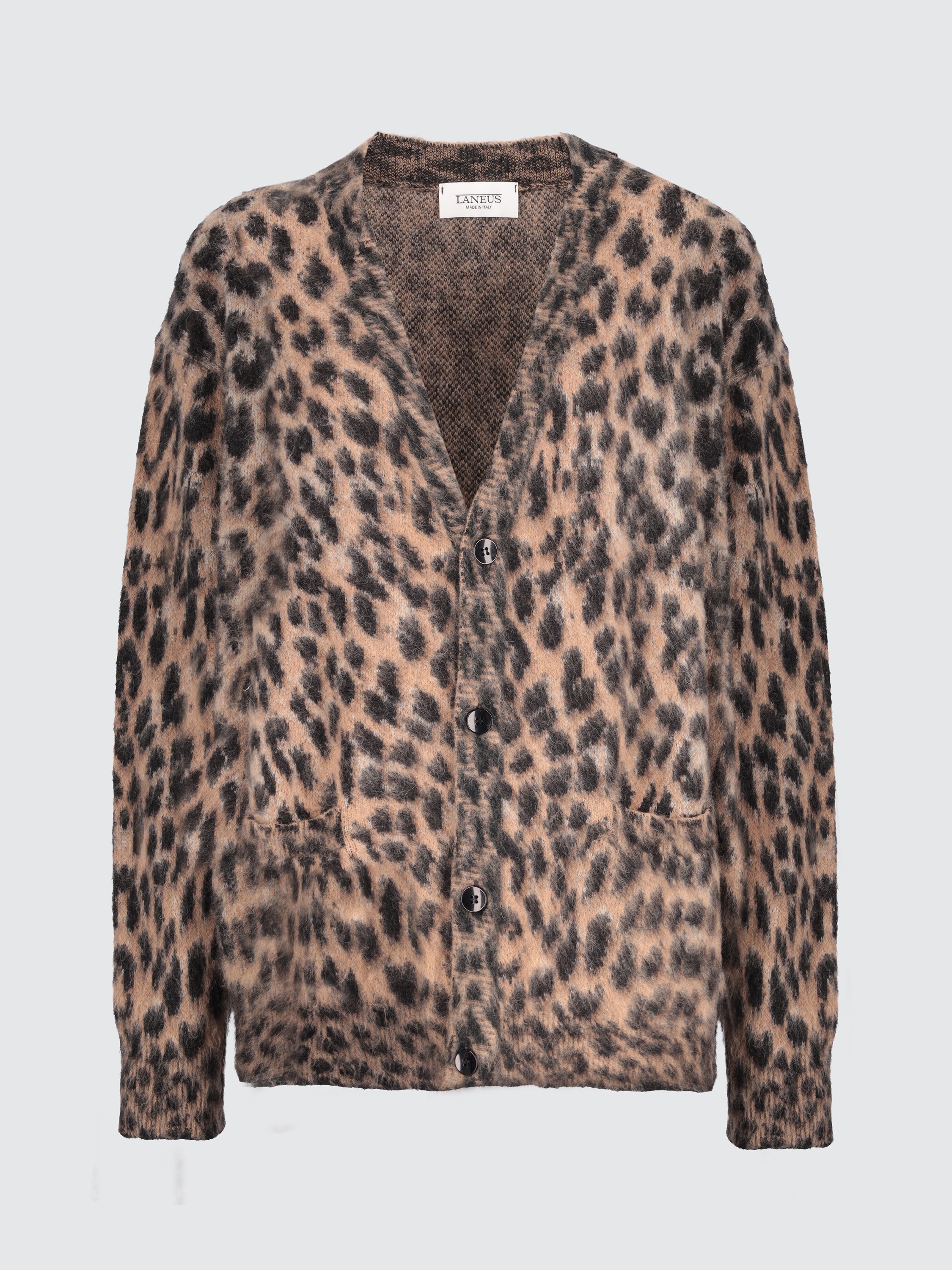 Knitted leopard cardigan