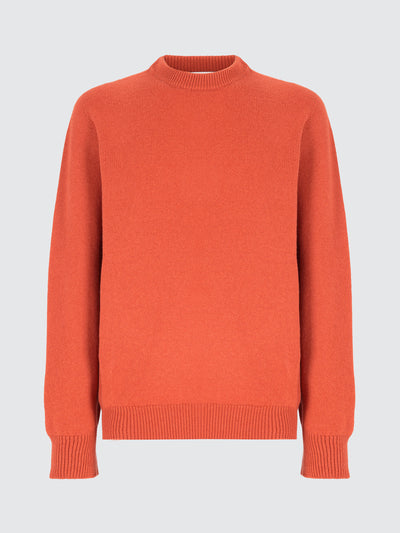 Maglia girocollo in lana merino e cashmere