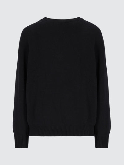 Maglia a V in lana merino e cashmere