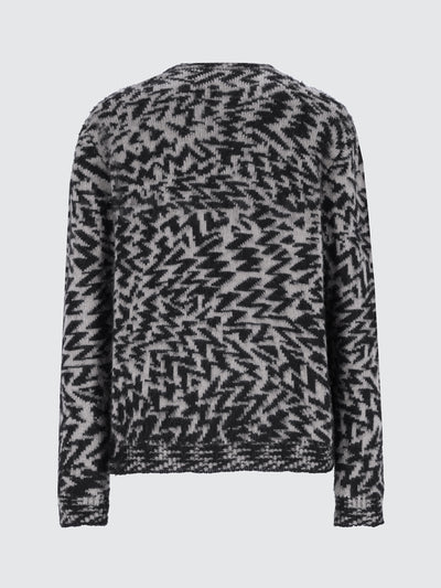 Maglia girocollo in lana e cashmere graphic