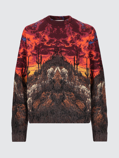 Maglia girocollo jacquard oniric desert