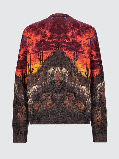 Maglia girocollo jacquard oniric desert