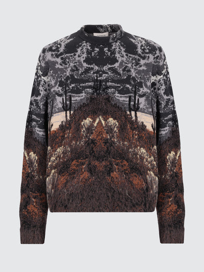 Maglia girocollo jacquard oniric desert