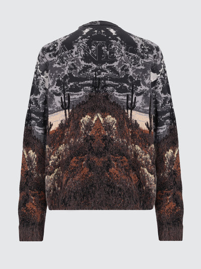 Maglia girocollo jacquard oniric desert