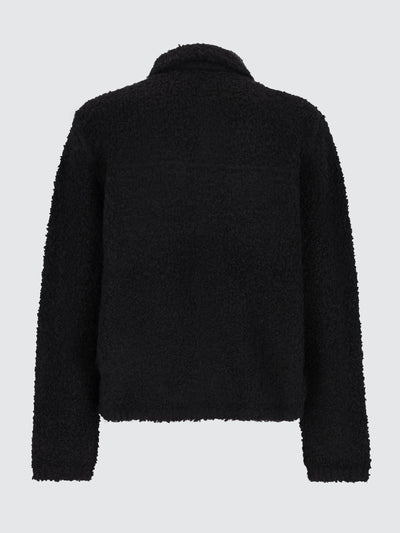 Giacca trucker bouclè in misto lana