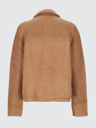 Giacca trucker bouclè in misto lana