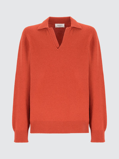 Polo in lana e cashmere long sleeves