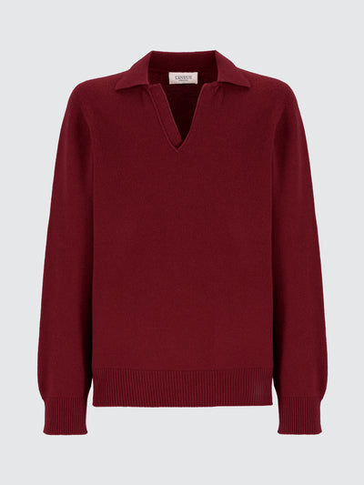 Polo in lana e cashmere long sleeves