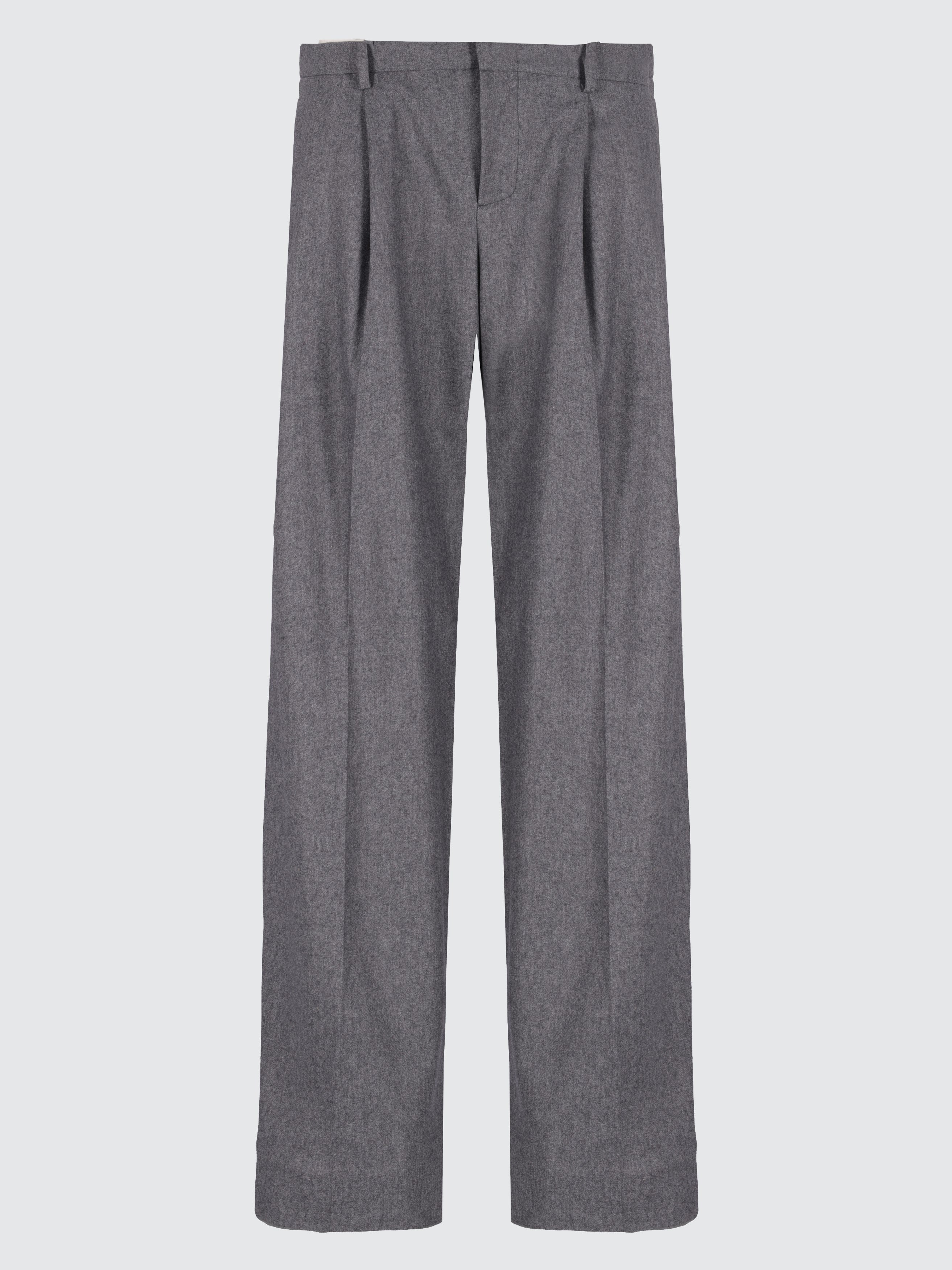 Pantaloni gamba larga doppia pence