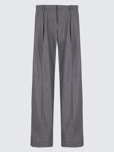 Pantaloni gamba larga doppia pence