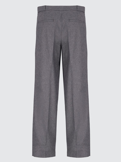 Pantaloni gamba larga doppia pence