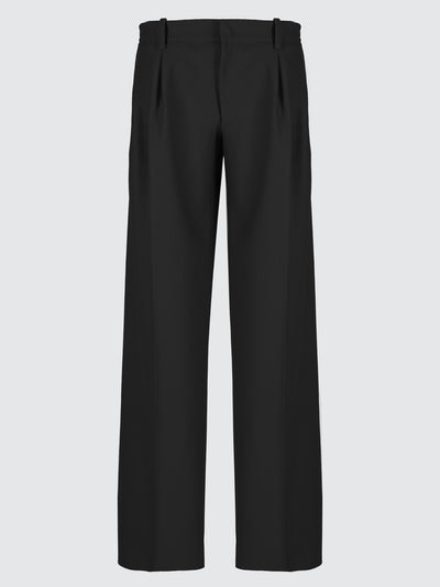 Pantaloni gamba larga doppia pence