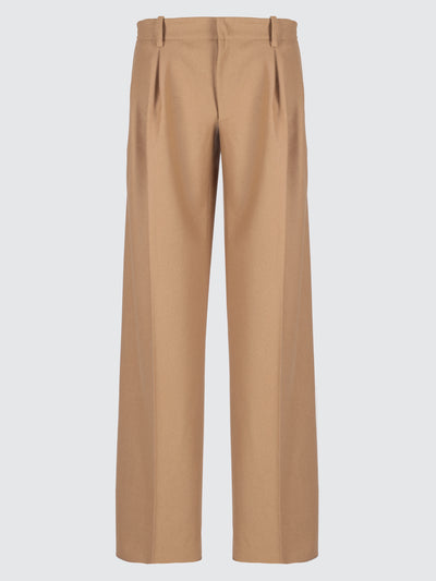 Pantaloni gamba larga doppia pence