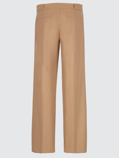 Pantaloni gamba larga doppia pence