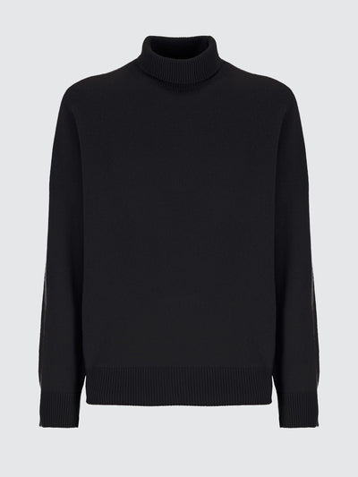 Maglia dolcevita in lana merinos e cashmere