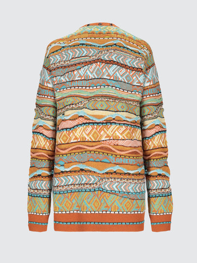 Cardigan oversize iconic jacquard