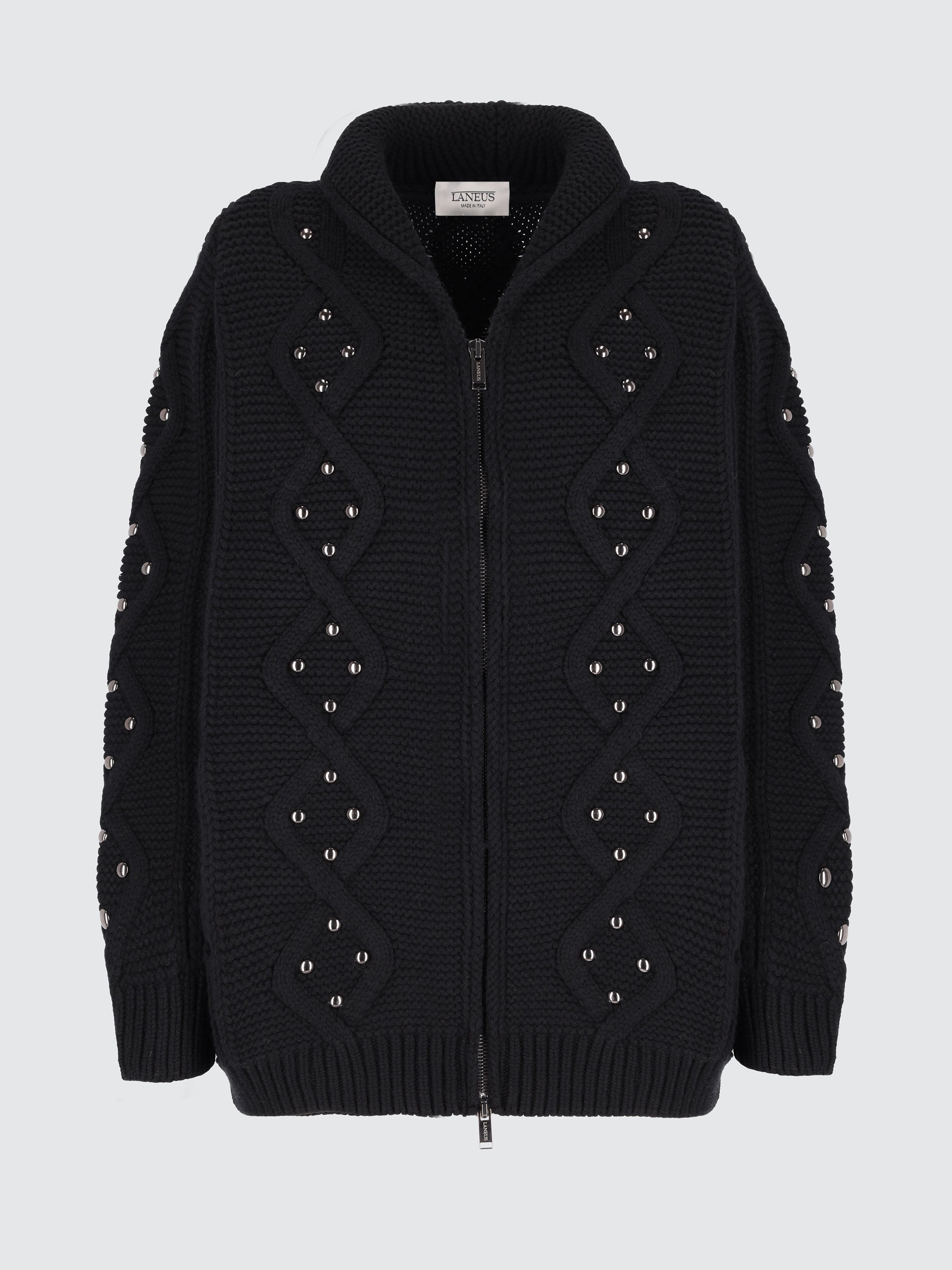 Wool knitted jacket
