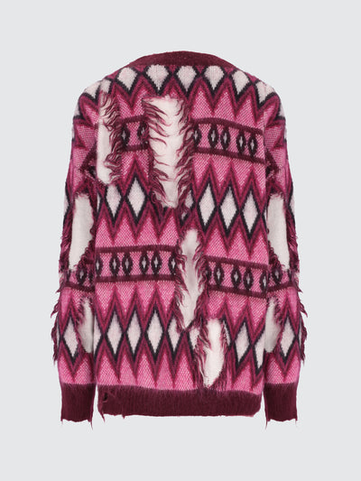 Maglia in lana gemetrical destroyed