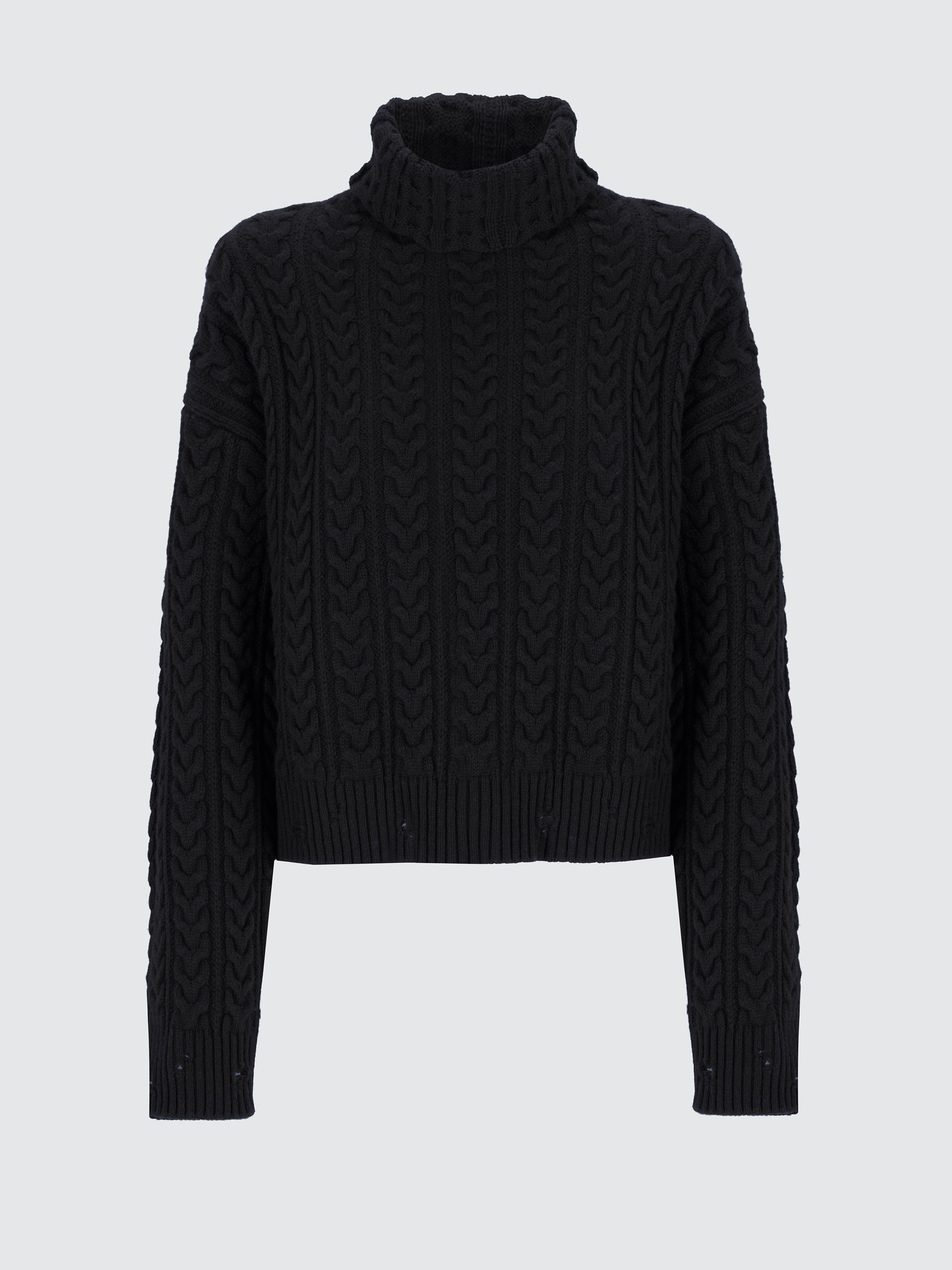 Wool cropped jumper