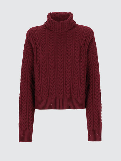 Maglia cropped in lana merinos