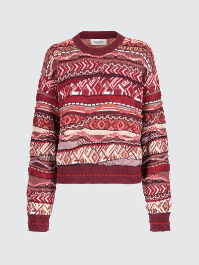 Maglia cropped jacquard Laneus