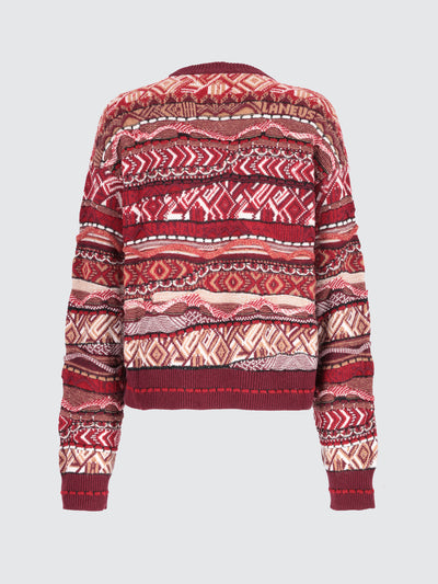 Maglia cropped jacquard Laneus