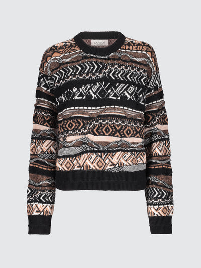 Maglia cropped jacquard Laneus