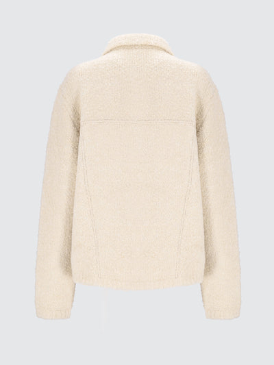 Giacca trucker in maglia bouclé