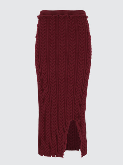Gonna in maglia con spacco