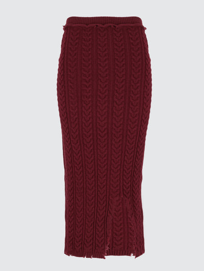 Gonna in maglia con spacco