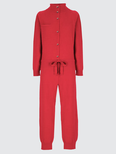 Tuta comfy in lana e alpaca