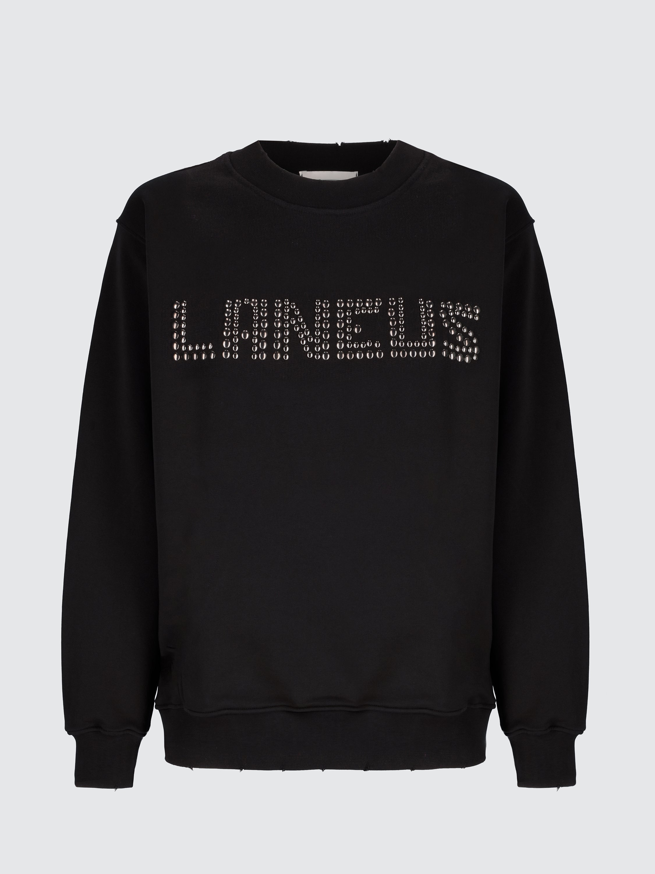 Crewneck sweatshirt with studs