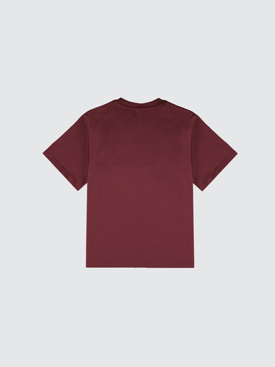 T-shirt in cotone logo jacquard
