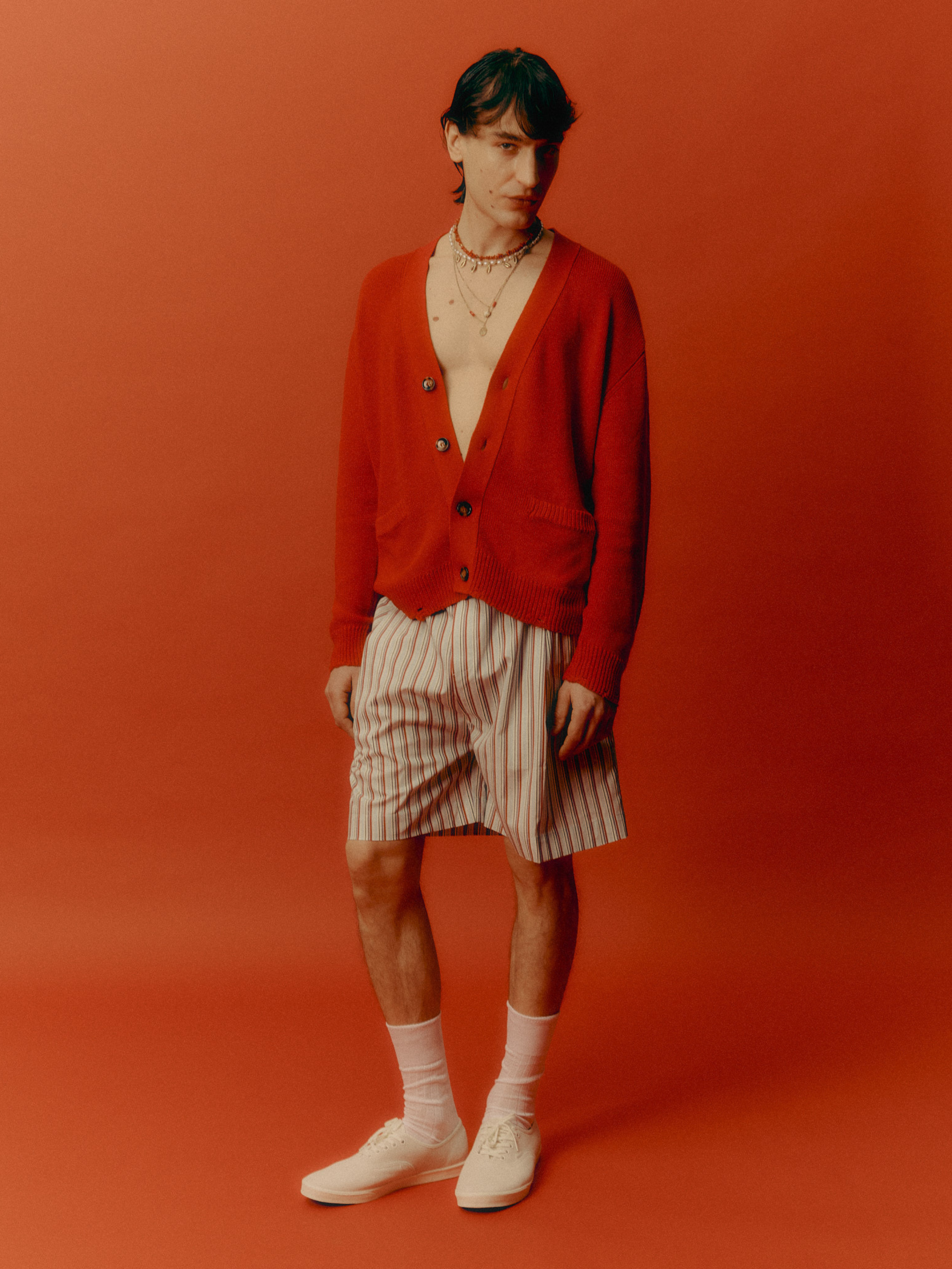 Bermuda gamba larga striped in cotone