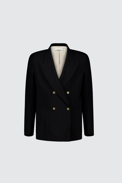 Laneus black double-breasted jacket 