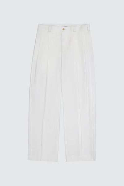 Laneus cream trousers with pinces