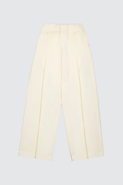 Laneus cream loose fit high-waisted trousers