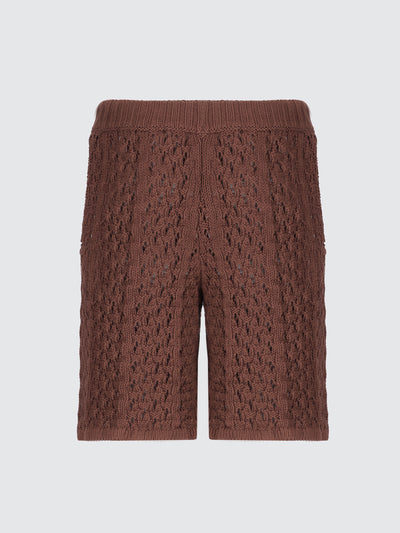 Shorts crochet in filato di cotone