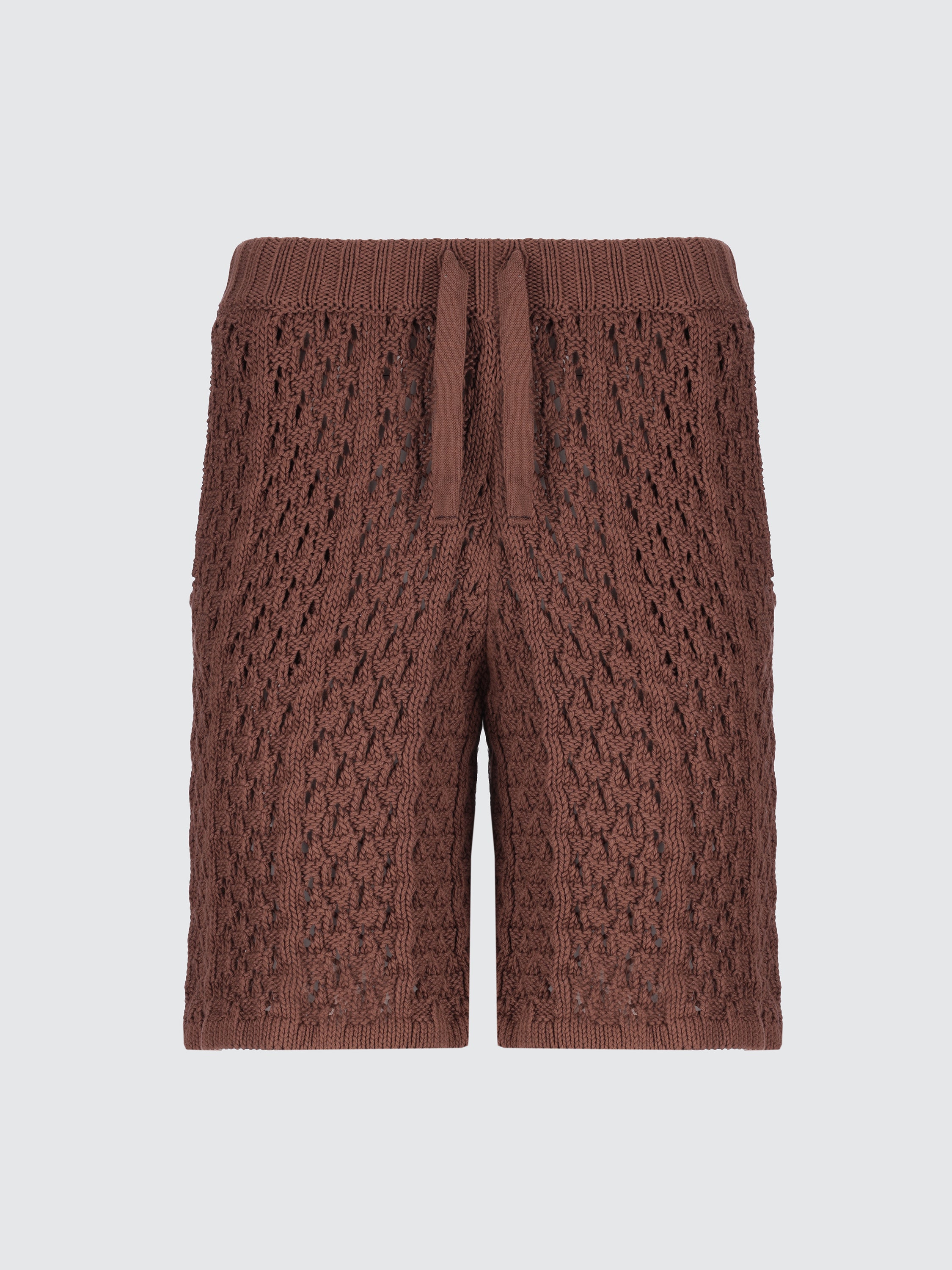 Shorts crochet in filato di cotone