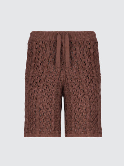 Shorts crochet in filato di cotone