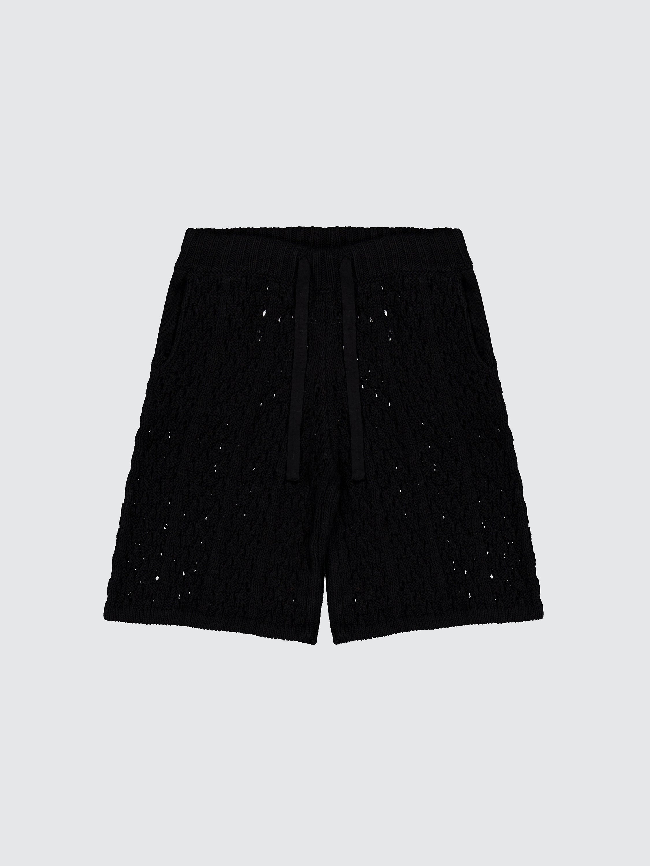 Shorts crochet in filato di cotone