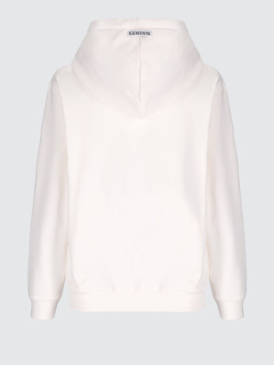 Felpa boxy con cappuccio in cotone