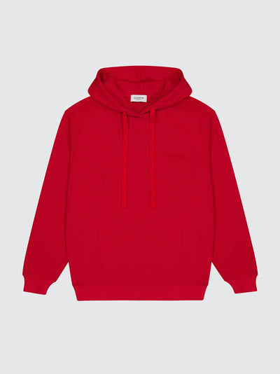 Felpa boxy con cappuccio in cotone