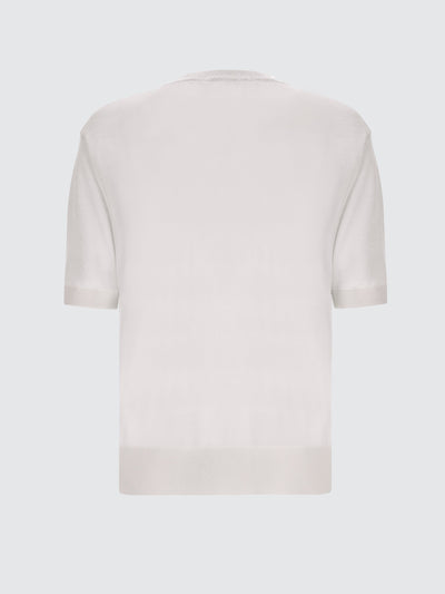 T-shirt girocollo in maglia