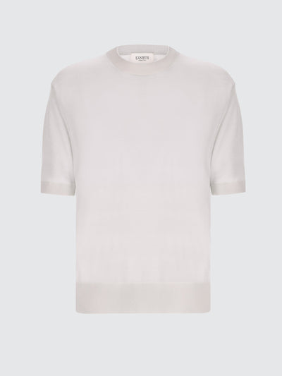 T-shirt girocollo in maglia